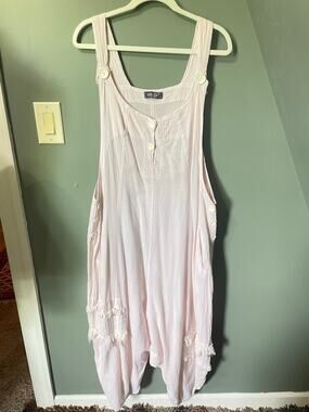 KEKOO Design light pink gauze 100% Cotton Romper. Sz 3.